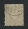 1870/6 - Afinsa nº 43. D. Luis I, fita direita.Selo de 100 reis usado. Papel liso, denteado 12 1/2. Denteado irregular.