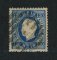 1870/6 - Afinsa nº 44. D. Luis I, fita direita. Selo de 120 reis usado. Papel liso, denteado 12 1/2. Em boas condições.