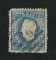 1870/6 - Afinsa nº 45. D. Luis I, fita direita.Selo de 150 reis usado. Papel liso, denteado 12 1/2. Canto curto e pequena transparência.