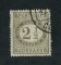 1876 - Afinsa nº 48h. Jornaes. Selo de 2 1/2 reis usado. VERDE OLIVA. Papel liso, denteado 13 1/2. Em boas condições.