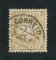 1876 - Afinsa nº 48i. Jornaes. Selo de 2 1/2 reis usado. BISTRE. Papel porcelana, denteado 11 1/2. Em boas condições.