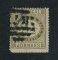 1876 - Afinsa nº 48h. Jornaes.Selo de 2 1/2 reis usado. VERDE OLIVA. Papel liso, denteado 13 1/2. Carimbo nº 87 - Aveiro (2ª Reforma). Denteado irregular.