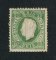 1879/80 - Afinsa nº 49i. D. Luis I, fita direita novas cores. Selo de 10 reis usado. VERDE. Papel porcelana, denteado 12 1/2. Em boas condições.
