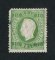 1879/80 - Afinsa nº 49J. D. Luis I, fita direita novas cores.Selo de 10 reis usado. VERDE. Papel porcelana, denteado 13 1/2. Canto curto.