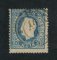1879/80 - Afinsa nº 50. D. Luis I fita direita, novas cores. Selo de 50 reis usado. AZUL CLARO. Papel liso, denteado 12 1/2. Em boas condições.