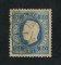 1879/80 - Afinsa nº 50. D. Luis I fita direita, novas cores. Selo de 50 reis usado. AZUL. Papel liso, denteado 12 1/2. Pequena transparência e denteado irregular.