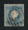 1879/80 - Afinsa nº 50. D. Luis I fita direita, novas cores. Selo de 50 reis usado. AZUL CLARO. Papel liso, denteado 12 1/2. Tem o cunho ligeiramente aberto.