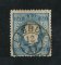 1879/80 - Afinsa nº 50. D. Luis I fita direita, novas cores. Selo de 50 reis usado. AZUL CLARO. Papel liso, denteado 12 1/2. Pequena transparência e cunho ligeiramente aberto.