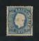 1879/80 - Afinsa nº 50B. D. Luis I fita direita, novas cores. Selo de 50 reis usado. AZUL. Papel liso, denteado 13 1/2. Em boas condições.