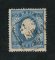 1879/80 - Afinsa nº 50B. D. Luis I fita direita, novas cores. Selo de 50 reis usado. AZUL. Papel liso, denteado 13 1/2. Em boas condições.