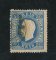 1879/80 - Afinsa nº 50B. D. Luis I fita direita, novas cores. Selo de 50 reis usado. AZUL. Papel liso, denteado 13 1/2. Em boas condições.