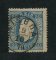 1879/80 - Afinsa nº 50B. D. Luis I fita direita, novas cores. Selo de 50 reis usado. AZUL. Papel liso, denteado 13 1/2. Tem um pequeno rasgo na margem esquerda e o cunho ligeiramente aberto.