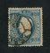 1879/80 - Afinsa nº 50B. D. Luis I fita direita, novas cores. Selo de 50 reis usado. AZUL CLARO. Papel liso, denteado 13 1/2. Em boas condições.
