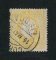 1879/80 - Afinsa nº 51A. D. Luis I fita direita, novas cores. Selo 150 reis usado. AMARELO CLARO. Papel liso, denteado 13 1/2. Pequeno rasgo na margem esquerda.