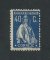 1923 - Afinsa nº 256a. Ceres. Selo de 40c novo, COM CHARNEIRA (*) e goma original. Papel liso, denteado 12x11 1/2. ERRO "CORREIC". Em boas condições.