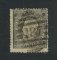 1870/6 - Afinsa nº 36. D. Luis I, fita direita.Selo de 5 reis usado. Papel liso, denteado 12 1/2. Carimbo nº 187 - Tomar (2ª Reforma). Denteado irregular.