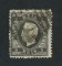 1870/6 - Afinsa nº 36. D. Luis I, fita direita.Selo de 5 reis usado. Papel liso, denteado 12 1/2. Denteado irregular.