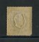 1870/6 - Afinsa nº 36N. D. Luis I, fita direita. Selo de 5 reis NOVO COM CHARNEIRA (*) e goma original. Papel liso denteado 13 1/2. Canto curto.