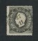 1870/6 - Afinsa nº 36N. D. Luis I, fita direita.Selo de 5 reis usado. Papel liso denteado 13 1/2. Denteado irregular.