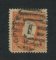 1867/70 - Afinsa nº 32. D. Luís I, fita curva denteado.Selo de 80 reis usado. Canto curto.