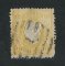 1870/6 - Afinsa nº 37. D. Luis I, fita direita.Selo de 10 reis usado. Papel liso, denteado 12 1/2. Canto curto.