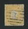 1870/6 - Afinsa nº 37C. D. Luis I, fita direita.Selo de 10 reis usado. Papel liso, denteado 13 1/2. Canto curto.